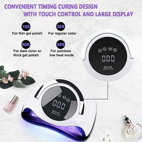 Lampada nails led 120w gel - led, uv